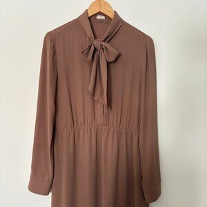 Aritzia Sunday Best Tie-Neck Midi Dress